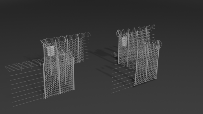 Barbwire fence original and impostor