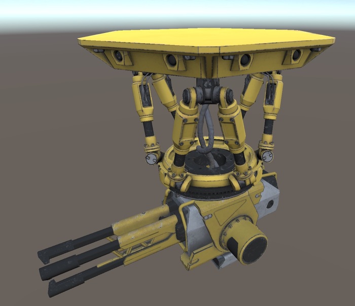 Sci fi turret in Unity
