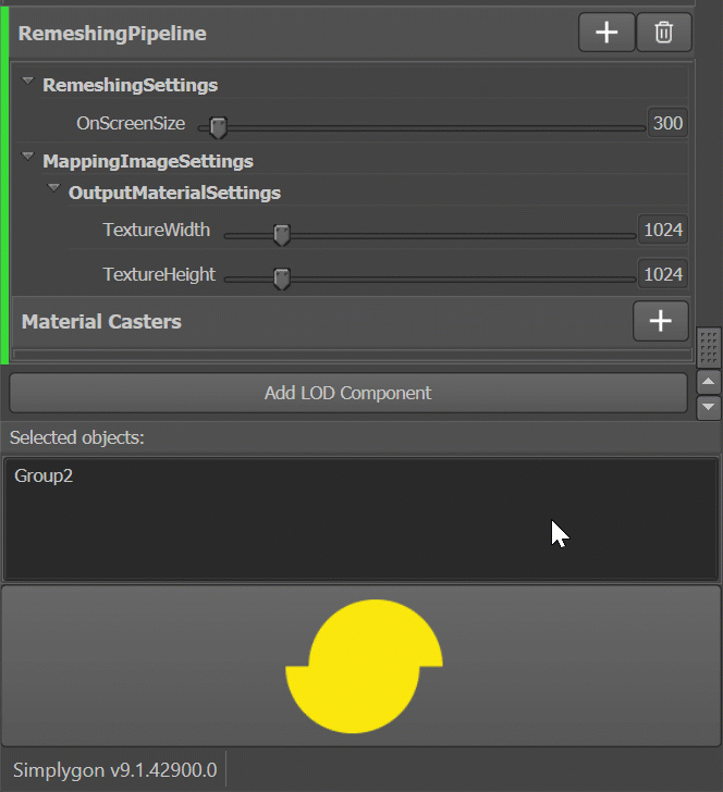 Adding and removing material casters